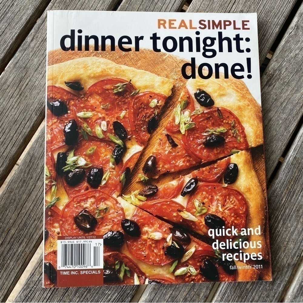 REAL Simple Special Edition Paperback Book Dinner Tonight Done! New Condition